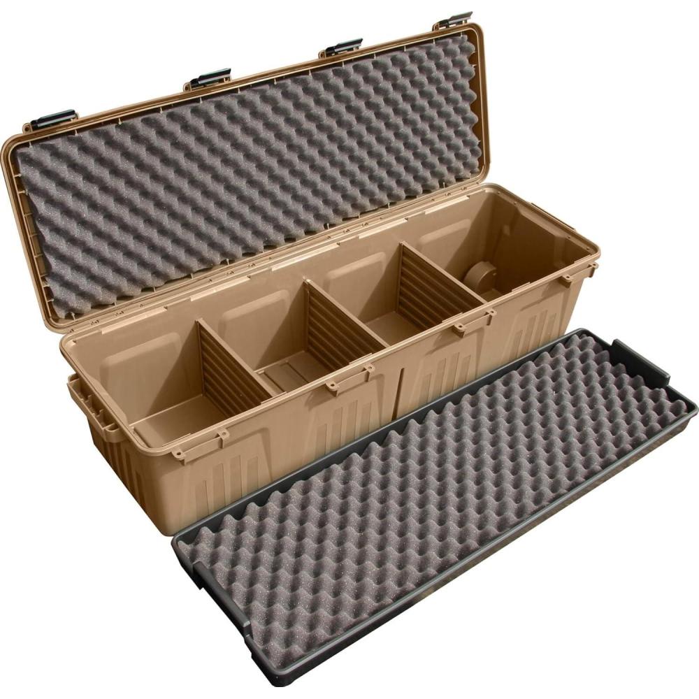 image:imageMTM TRC39 Tactical Rifle Crate with Wheels 39 Single Scope Hard Rifle Gun Carrying Case Lockable All Weather Shooting Gear Storage Box ideal for Range or Field Made in USA Dark Earth